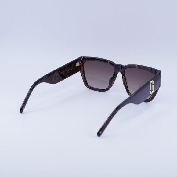 Marc Jacobs MARC 646/S 0086 HA Sunglasses Dark Havana Square Frame, Brown Lenses - Picture 9 of 10